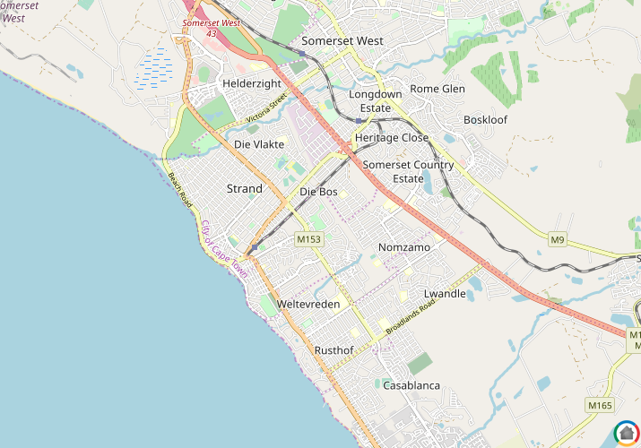 Map location of Die Bos